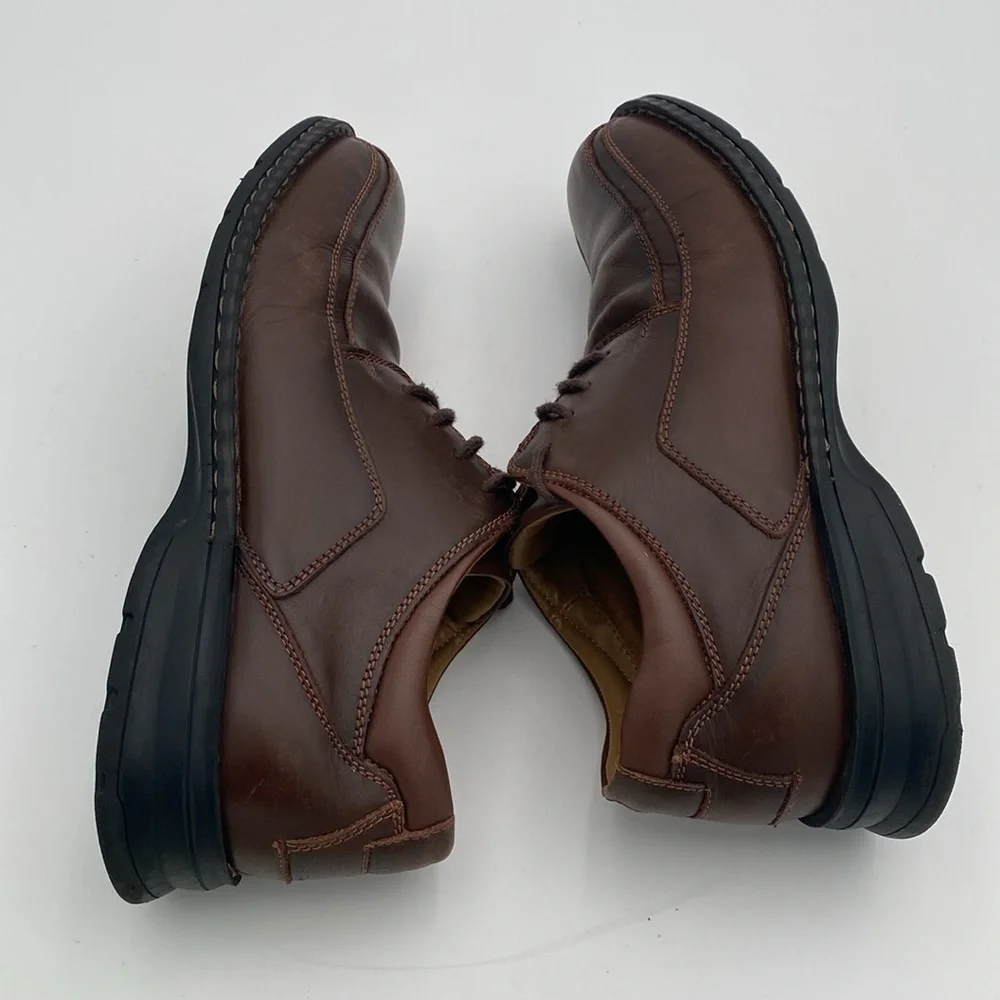 Dockers Men's Brown Leather pro style Shoes Oxford men 10M office casual comfort